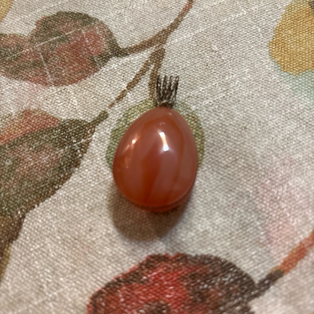 Carnelian Egg Shape Pendant